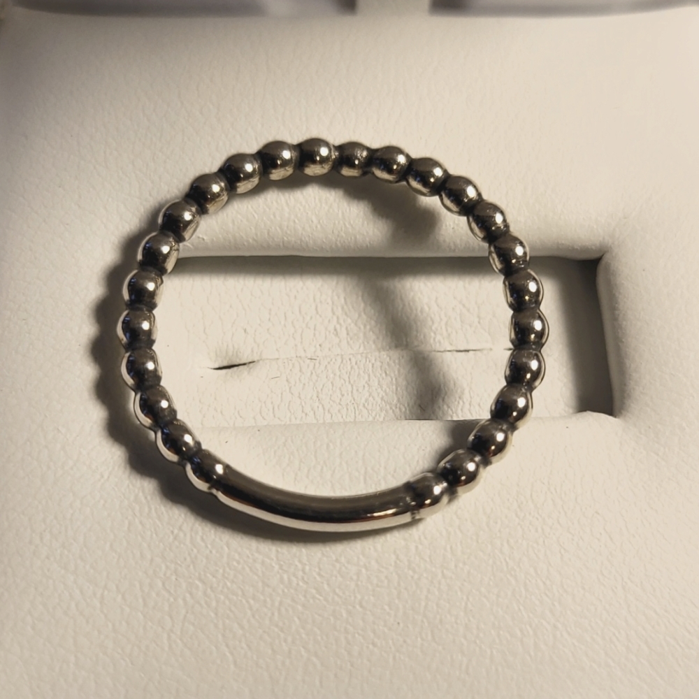STERLING SILVER Beaded Ring - Picture 2 of 3